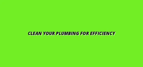 How to clean your plumbing system for better performance