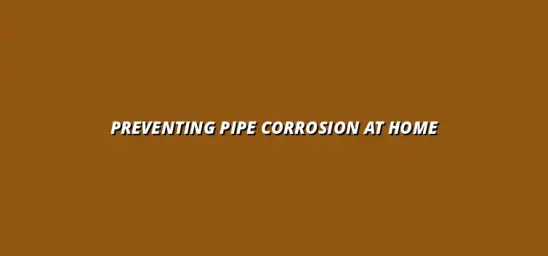 How to prevent pipe corrosion in your home