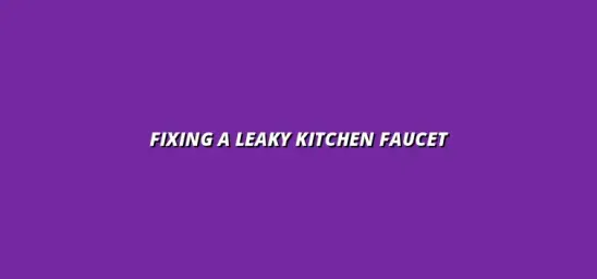 How to identify and repair a leaky kitchen faucet